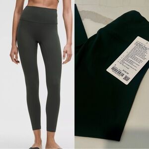 NWT lululemon Align No Line™ High-Rise Pant 25" Rainforest Green